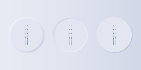 Poster - Grey Magic wand icon isolated on grey background. Star shape magic accessory. Magical power. Set icons in square buttons. Vector
