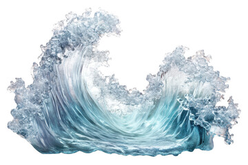 Leinwandbilder - Frozen waves sparkle with oceanic colors as they rise gracefully, capturing the essence of shimmering dreams at sea