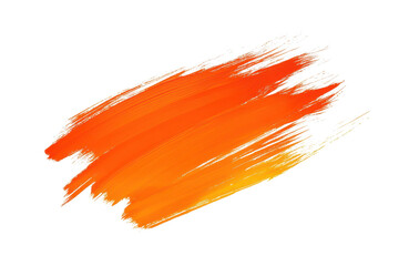 Poster - Bright orange brush stroke evokes warmth and creativity in artistic expression featuring smooth texture and vivid color transition