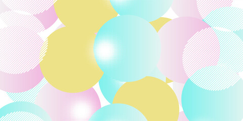 Aufkleber - Colorful abstract background overlap layer on bright space with circles effect decoration. Modern graphic design element multicolor style concept for web banner.