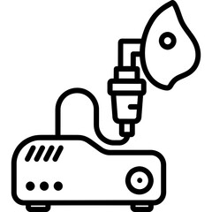 Poster - Outline icon of nebulizer machine