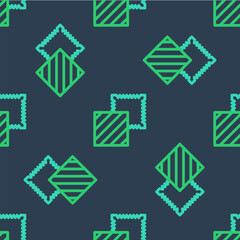 Poster - line textile fabric roll icon isolated seamless pattern on blue background. roll, mat, rug, cloth, c