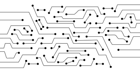Wall Mural - abstract technology background with circuit board. microelectronics circuits board semiconductor. ci