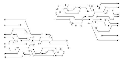Wall Mural - abstract technology background with circuit board. microelectronics circuits board semiconductor