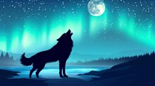 Wolf Full Moon Fantasy Wallpaper Free Stock Photo - Public Domain Pictures