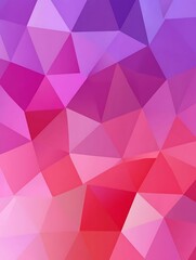 Poster - Abstract polygonal background with pink, purple, and red gradient tones