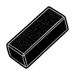 Poster - Isolated black eraser vector illustration for school supplies and office stationery graphics design element