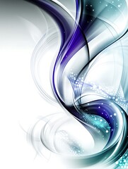 Aufkleber - elegant gradient wave design with blurred glowing dots for presentations