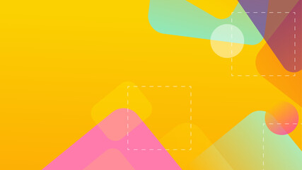 Aufkleber - Modern abstract wide banner with geometric shapes. Colorful abstract background. Modern abstract minimal covers design. Colorful geometric background. Vector illustration