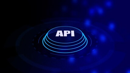 Application Programming Interface and internet and networking finance business concept.