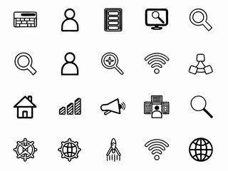 Poster - Collection of web icons for website design and development vector set for ui ux design and mobile app