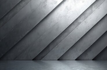 Aufkleber - Abstract grey metal background design. Brushed aluminium, stainless steel surfaces. Modern metallic, industrial, futuristic, reflective design. Minimalistic, elegant, sophisticated, high-tech design.