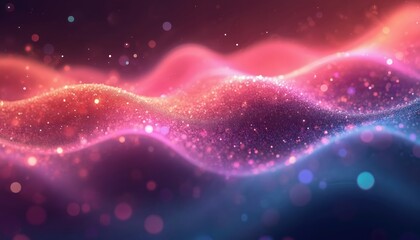 Poster - Abstract colorful background, fluid, dynamic, energetic. Vibrant hues blend, creating mesmerizing display. Playful, lively, artistic design with light bokeh effect, glitter. Ideal for tech, design,