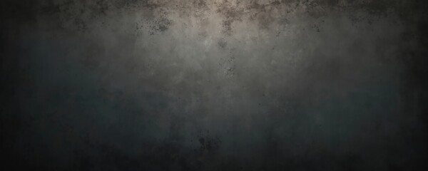 Poster - Dark panoramic background. Old, faded paper texture. Grunge, rough faded surface with spots, grain. Blank vintage design background with empty space. Shaded retro texture.