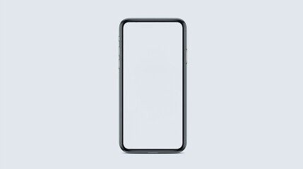 Poster - Sleek Smartphone Showcase: A minimalist studio shot of a contemporary smartphone, its blank display offering vast creative possibilities for showcasing user interface designs or app mockups.