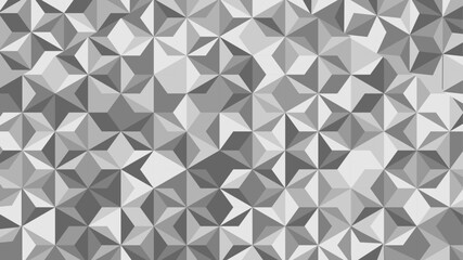Poster - Abstract gray seamless geometric pattern polygon mosaic vector background illustration. Seamless black and white geometric pattern low-poly backdrop background. Black white triangle geometric pattern
