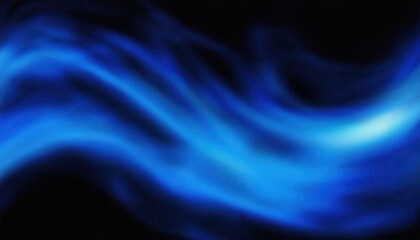 Aufkleber - ethereal blue flame texture with smooth gradient flow on black background ideal for sci-fi design, digital artwork, branding asset, or abstract wallpaper

