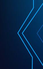 Wall Mural - Digital lines shape with dark blue and black background