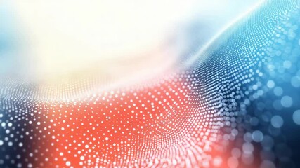 Fototapete - Abstract color wave pattern with flowing dotted lines in vibrant hues