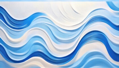 Poster - fluid abstract wave illustration with textured blue and beige curves in dynamic motion on white canvas background, ideal for web design, branding, poster, or print media use in ocean themed concepts

