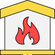 © Artzila - House on fire single icon vector illustration