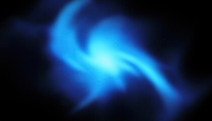 Poster - radiant blue energy vortex swirl on black background for digital design, web banner, sci-fi poster, abstract wallpaper, or branding element

