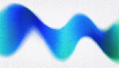 Aufkleber - abstract blue green wave gradient blur on white background for modern web design, digital branding, tech UI, minimalist print, or futuristic product presentation

