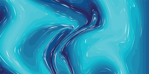 Poster - abstract bluel gradient wavy lines 3d background  decorative landscape. eps 10
