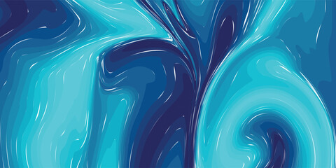 Poster - modern abstract bluel gradient wavy lines 3d background  decorative landscape. eps 10
