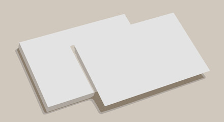 Poster - Blank white paper mockup template for branding identity presentation design