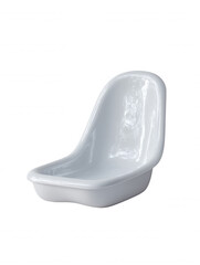 Poster - Empty Ceramic Bowl: Modern White Dish on White Backdrop