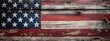 © Fajrul - Aged American flag painted on weathered wood planks