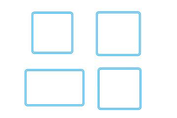 Fototapete - Clean and simple vector flat illustration of empty rectangular frames for design applications and presentations