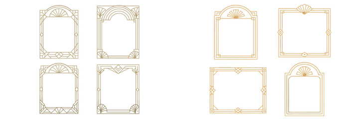 Poster - Elegant vector flat illustrations of decorative frames in art deco style for various design projects and presentations