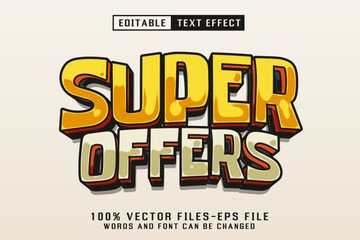 Poster - Super Offers Cartoon Text - Editable Text Effect