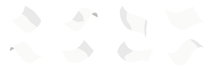 Poster - Fluid white sheets in motion create dynamic visual patterns on a neutral background in a creative art space
