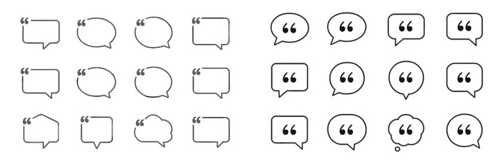 Aufkleber - Vector illustration of various speech bubbles in different styles and shapes for communication design projects