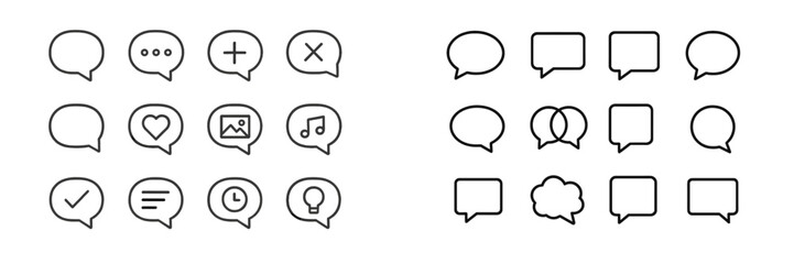 Poster - Speech bubbles collection for communication in digital and social media contexts
