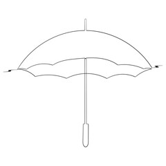 Fototapete -  continuous line Umbrella icon umbrella sign icon