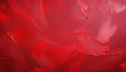 Poster - vibrant crimson red oil paint texture with bold brush strokes and thick impasto finish ideal for web background, poster design, branding, and packaging artwork

