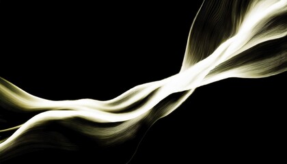 Aufkleber - elegant lightwave ribbon on black background with soft luminous lines and dynamic motion curve ideal for modern web design, branding, poster or UI graphic

