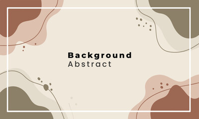 Poster - Flat abstract background with neutral colors and dotted elements, with space for text