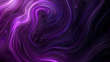 Leinwandbilder - An abstract purple fluid art background features swirling lines and gradients creating a dynamic and vibrant design with a futuristic and psychedelic feel