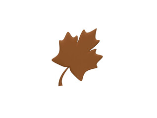 maple leaf icon 3d illustration render