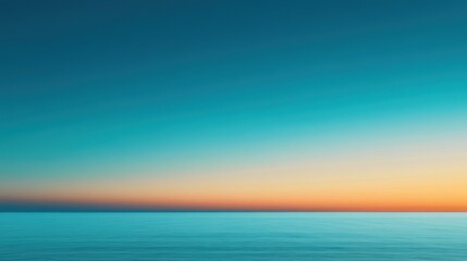 Poster - A minimalist scene of an empty sky with a subtle gradient from deep blue at the top to light blue at the horizon.