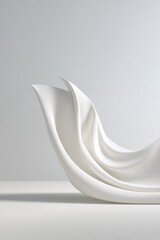 Poster - minimalistic photograph showcasing dynamic lines set against smooth uncluttered backdrop