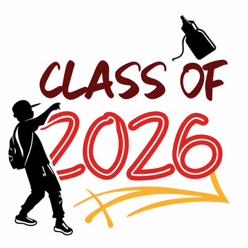 Graffiti-Style Class of 2026 Vector Design & Vector Art
