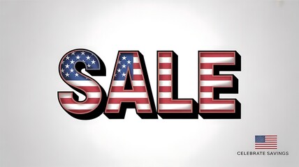 Aufkleber - 4th of July Independence Day Sale Banner Design for Businesses, Special Offer, Social Media Post, Web, Ads, American day sale concept, created with generative ai