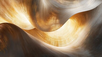 Poster - Abstract Waves of Light and Shadow with Fine Lines and Subtle Textures