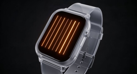 Poster - Smartwatch showing loading status on dark background